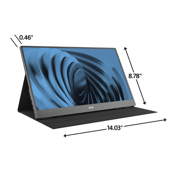 Onn 15.6" FHD (1920 x 1080p) LCD Portable Office Monitor with Cable Black (New)