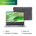 Acer Chromebook 315 laptop with protective sleeve and open screen