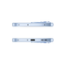 Aurora blue Oppo Reno smartphone side ports view with buttons and speaker opening