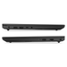Black Lenovo laptop side view showing multiple ports and headphone/mic openings