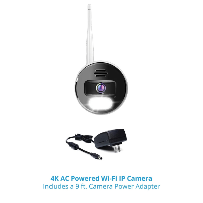 Night Owl (WM-CAM-WNP8LBU) Wi-Fi IP 4K HD Camera with 2-Way Audio White (NEW)