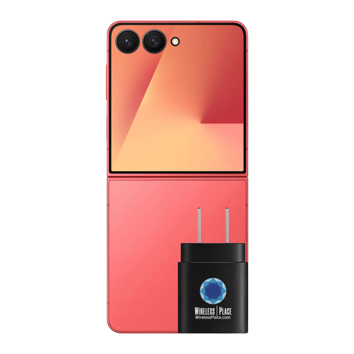 Samsung Galaxy Z Flip7 5G (F766B) GSM Unlocked International Version with 45W USB C Wall Charger (New)