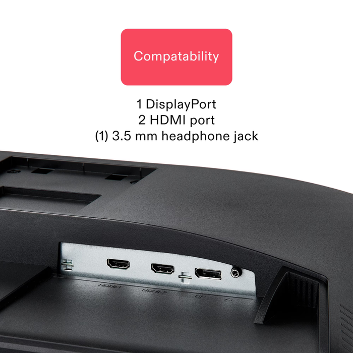 Onn 25" Gaming Monitor FHD (1920 x 1080p) 200Hz 1ms AMD FreeSync with Cables Black (New)
