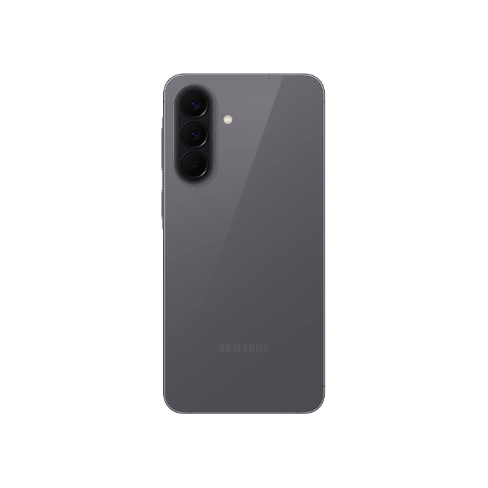 Awesome Gray smartphone back with triple rear cameras and Samsung logo
