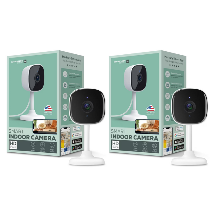 Merkury Smart Indoor Camera 1080p (MI-CW051-199W) White (NEW)