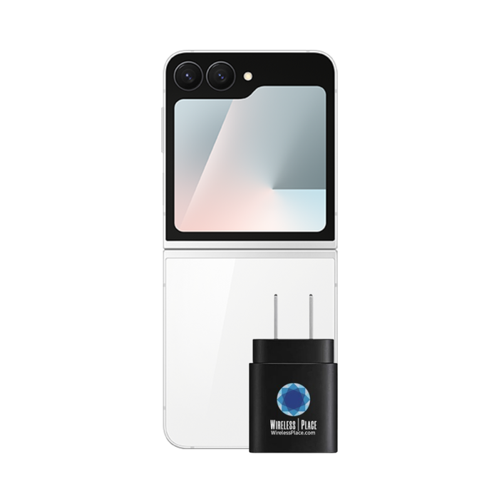 Samsung Galaxy Z Flip7 FE (F761B) GSM Unlocked International Version with 45W USB C Wall Charger (New)