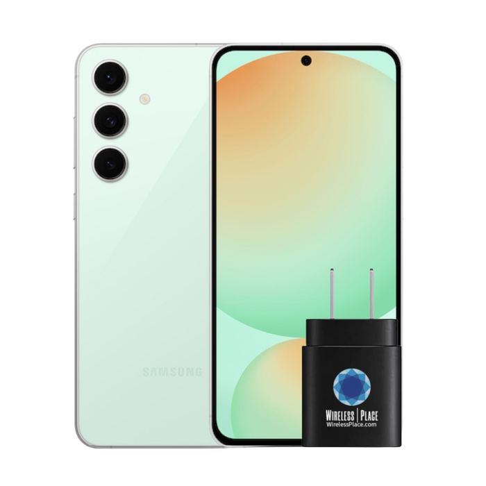 Samsung Galaxy S24 FE 5G (S721B) GSM Unlocked International Version with 45W USB C Wall Charger (NEW)