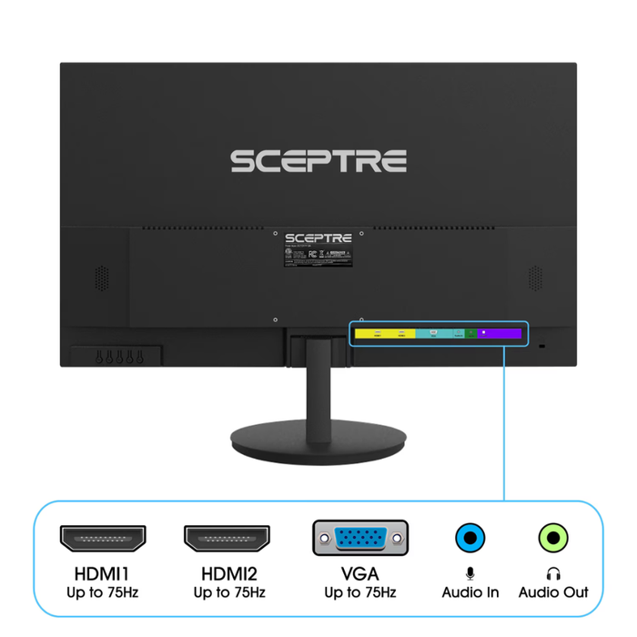 Sceptre 27" (E275W-1920) HD LCD Monitor 75Hz 5ms Black (New)