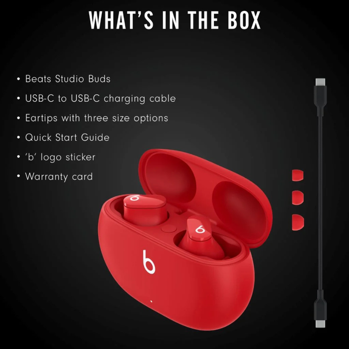 Beats Studio Buds Wireless Bluetooth Earbud Headphones Red (NEW)