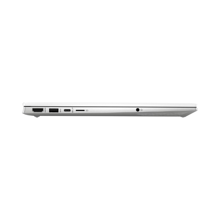 White HP Pavilion 15.6-inch laptop right side, ports and card slot visible