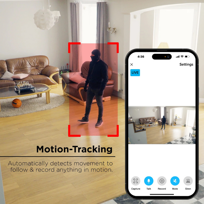 Merkury Smart Indoor Camera 1080p (MI-CW054-199W) White (NEW)