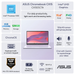 Chromebook CX15 laptop in silver with 15.6-inch display and numeric keypad