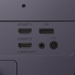 LG UltraGear monitor ports: HDMI 1/2, DP, and headphone jack close-up
