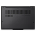 Lenovo ThinkPad T14s laptop bottom in black with vent grilles and regulatory label