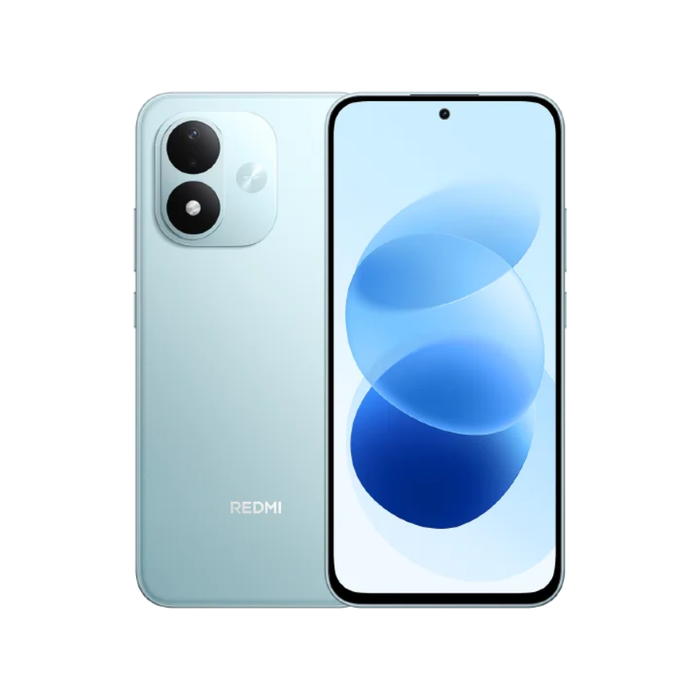 Sky Teal smartphone with dual camera and front display