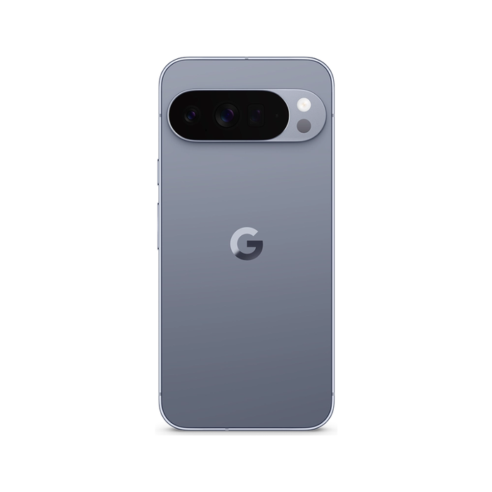 Google Pixel 10 Pro XL smartphone in Moonstone, back view with triple camera
