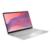ASUS Chromebook CX15 laptop, silver open view with colorful screen waves