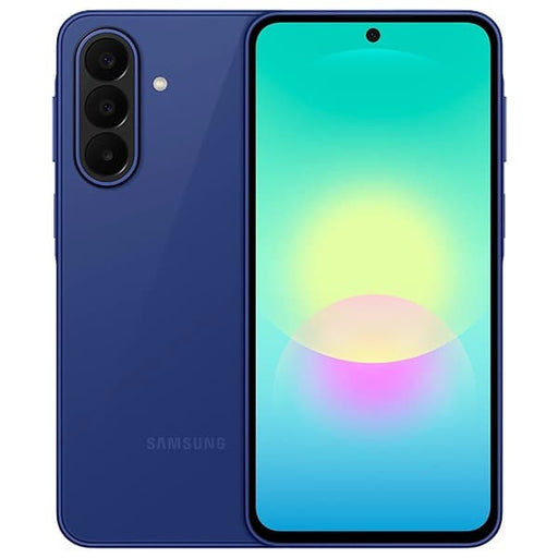 Samsung Galaxy A27 5G smartphone, blue with dual rear cameras and front display