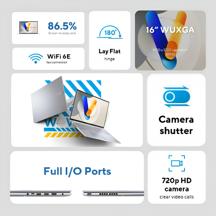 ASUS Vivobook 16" (F1605VA-WS96) 1TB/16GB RAM Cool Silver (NEW)