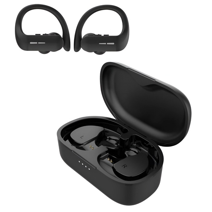 IHDAPP (17LY86BK) Wireless Sport Earphones with Charging Case, Black