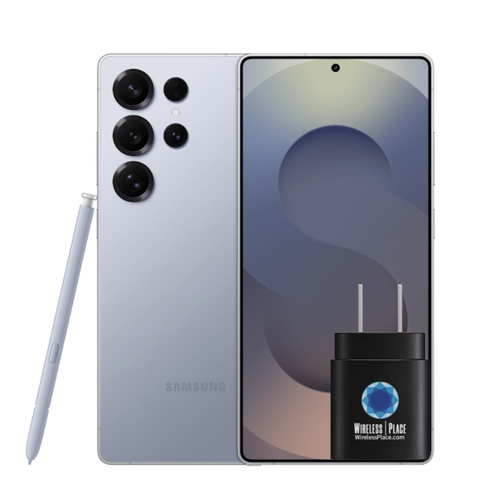 Samsung Galaxy S25 Ultra 5G (S938B) GSM Unlocked International Version + 45W USB C Wall Charger Super Fast Charging Block (NEW)