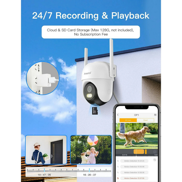 Arenti (OP1) Outdoor Security Camera White (NEW)