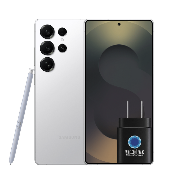 Samsung Galaxy S25 Ultra 5G (S938B) GSM Unlocked International Version + 45W USB C Wall Charger Super Fast Charging Block (NEW)