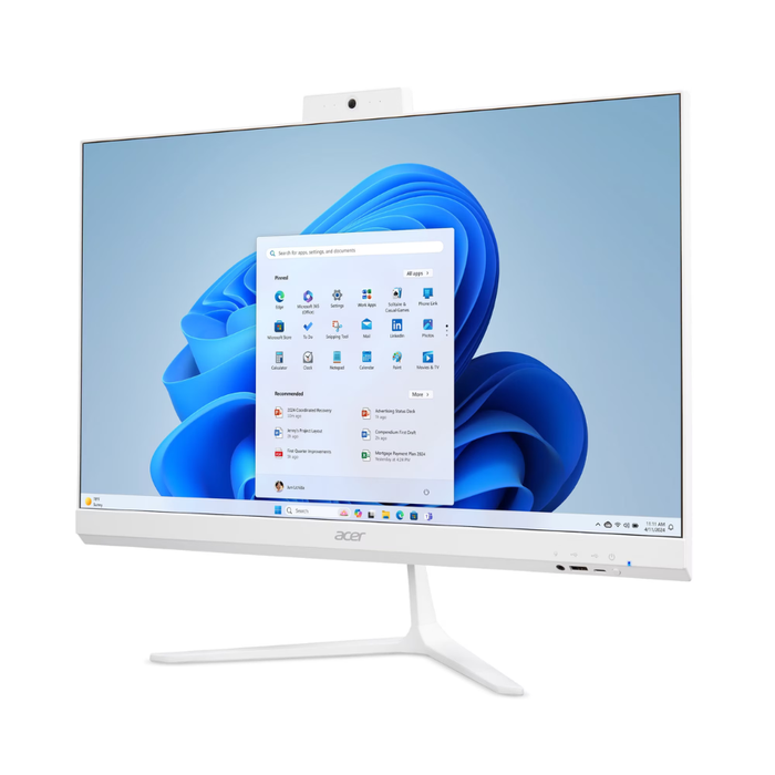 Acer Aspire C24 (C24B-GMDCR-UWR5) All-In-One Desktop 512GB/8GB RAM White (New)