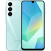 Samsung Galaxy A16 4G phone in light green, front screen and rear triple camera