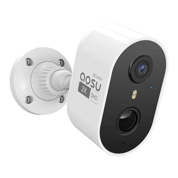 AOSU (C6L2BA11) 2K QHD 3.0-MP Wi-Fi Outdoor AI-Smart Security Camera White (NEW)