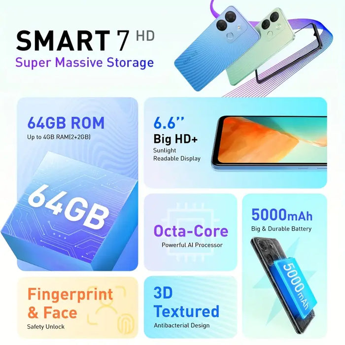Infinix Smart 7 HD (X6516) GSM Unlocked International Version (NEW)