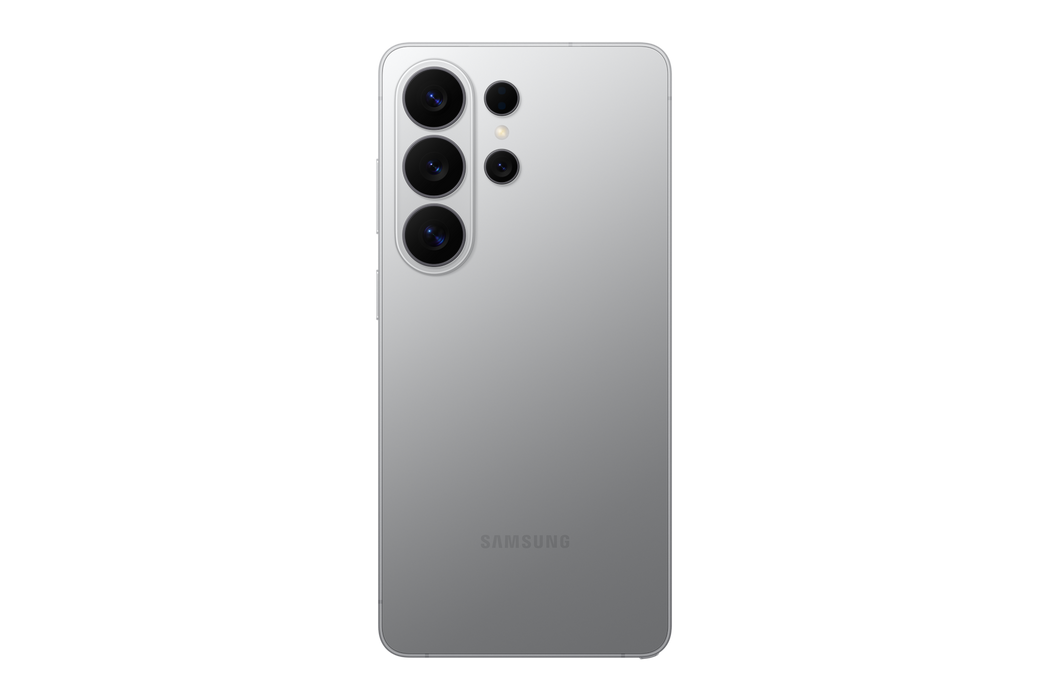 Samsung Galaxy S26 Ultra 5G phone back view with triple camera array, gray