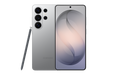 Samsung Galaxy S26 Ultra 5G phone with stylus, back and front view, silver gray