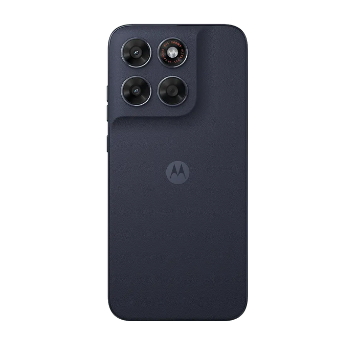 Motorola Moto G87 5G smartphone back, dark textured finish with quad camera array