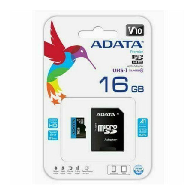 ADATA Micro SD Memory Card, 16GB