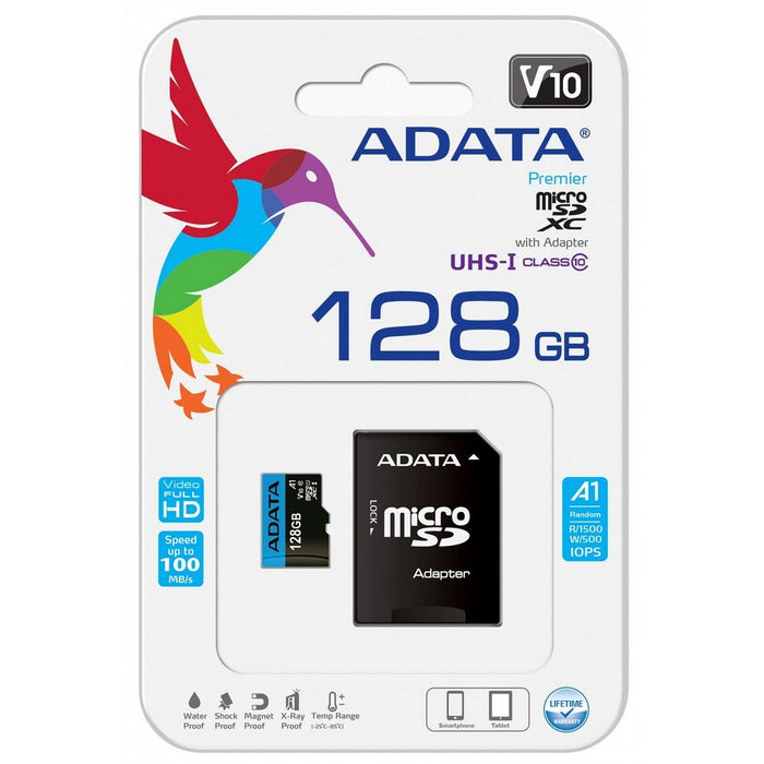 ADATA Micro SD Memory Card, 128GB